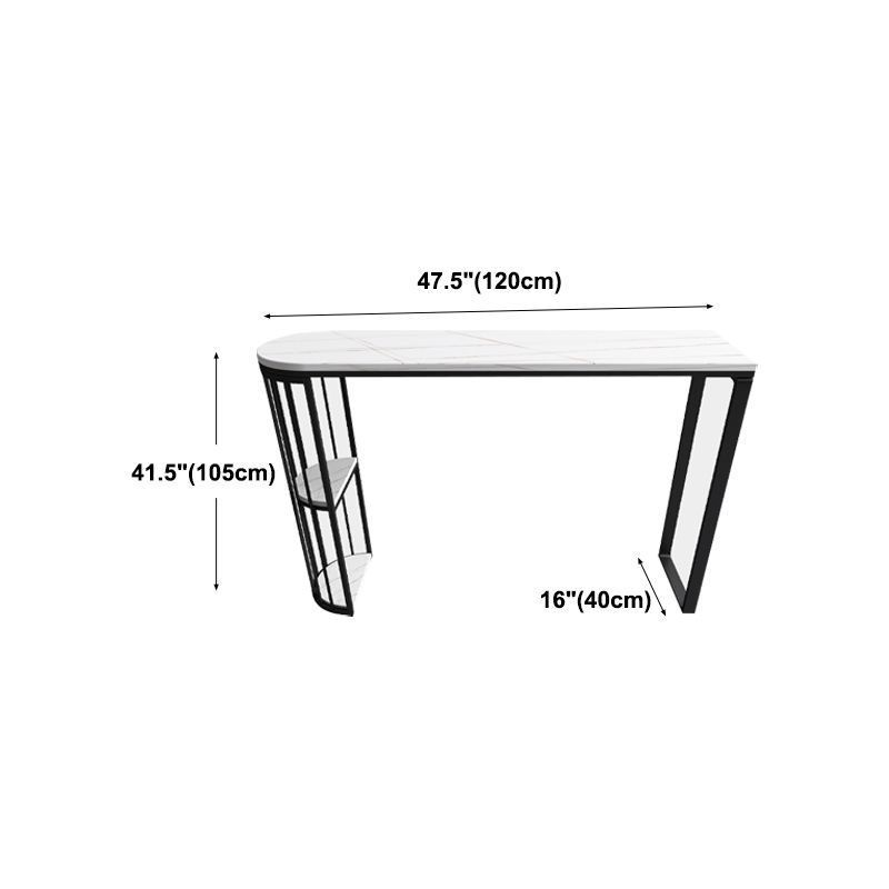 Moderna mesa de almacenamiento de almacenamiento de mármol en blanco y negro y mesa de cócteles