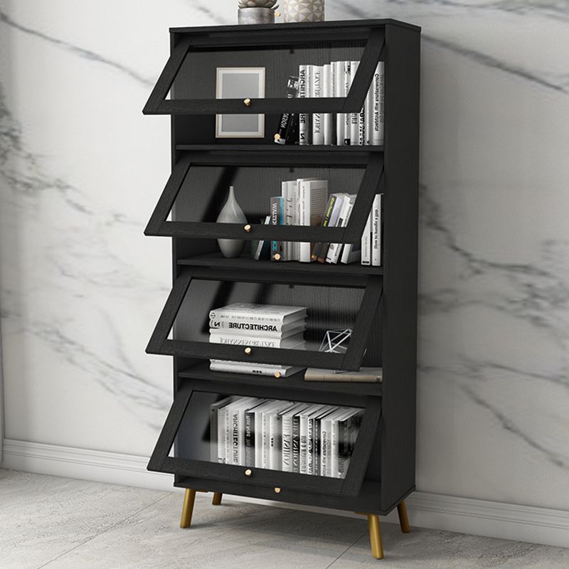 Modern Wood Bookcase, Geometric Bookshelf for Any Room,12" W