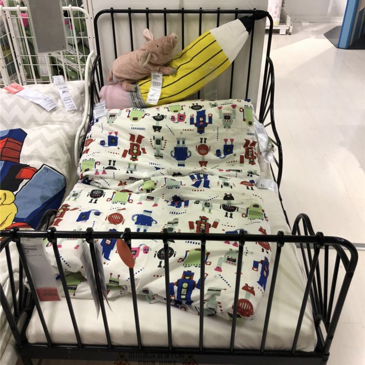 Metal Fixed Side Nursery Crib Industrial Nursery Crib with Guardrails