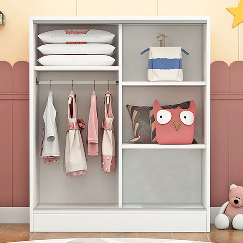 Contemporary Style Wardrobe Armoire Wood Wardrobe Closet With Door