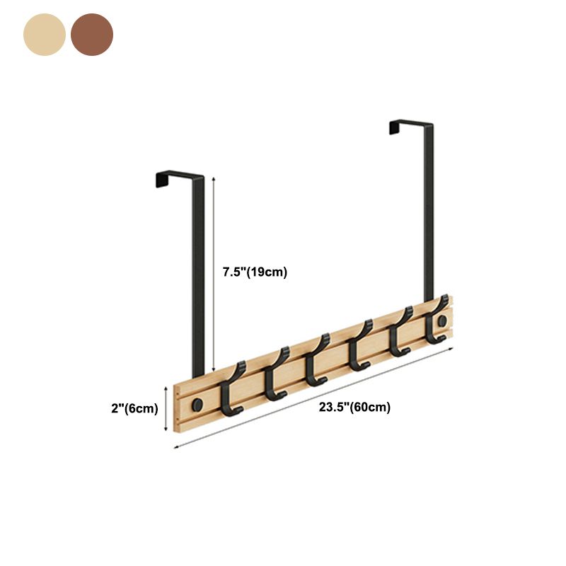 Contemporary Entryway Kit Wood Prong Hooks Included Wall Mounted Hall Stand