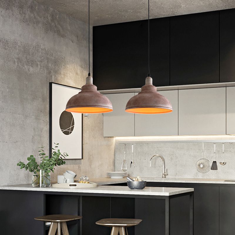 1 lichte hanglamp industriële retro koepel schaduw metalen hangende lamp voor eetkamer