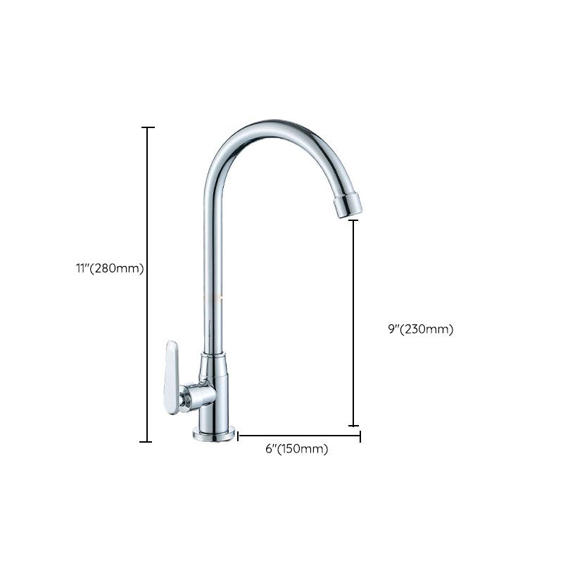 Modern Pull Down One Handle Kitchen Faucet High Arch Filler with No Sensor