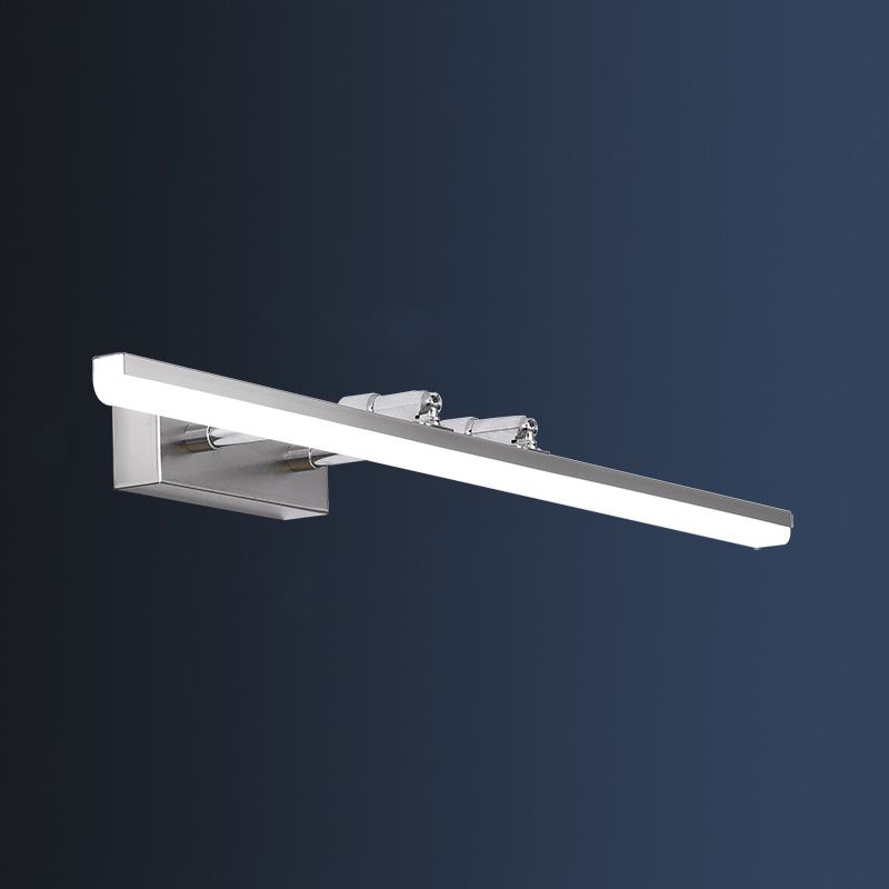 Linear Modern Vanity Light Metal Single Light LED Mirror Light for Bathroom