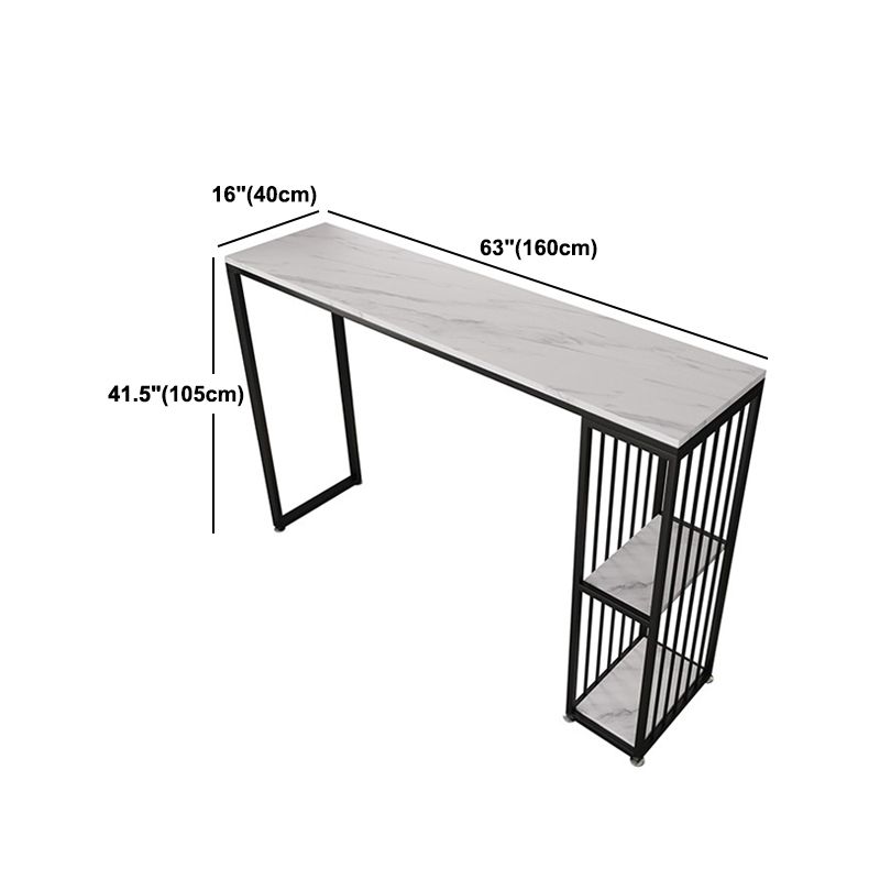 Modern Simple Counter Table 42-inch Height Artificial Marble Top Bar Table