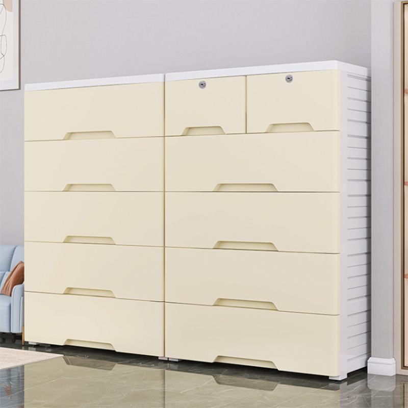 Contemporary Baby Dresser Plastic Vertical Kids Furniture with Drawers for Bedroom