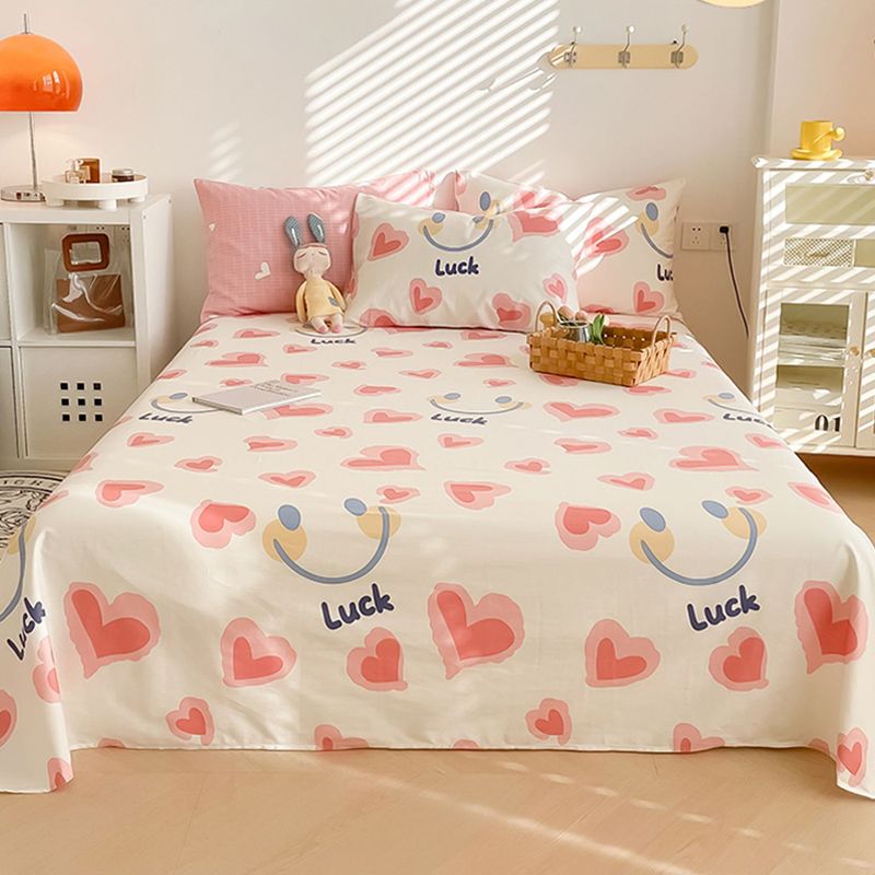 Fade Resistant Sheet Set Cartoon Painting Cotton Breathable Soft Bed Sheets