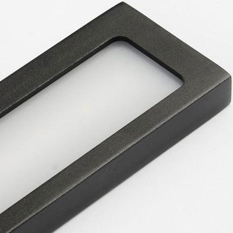 Lámpara rectangular de metal lámpara minimalista de pared led montada luminosa lámpara de luz