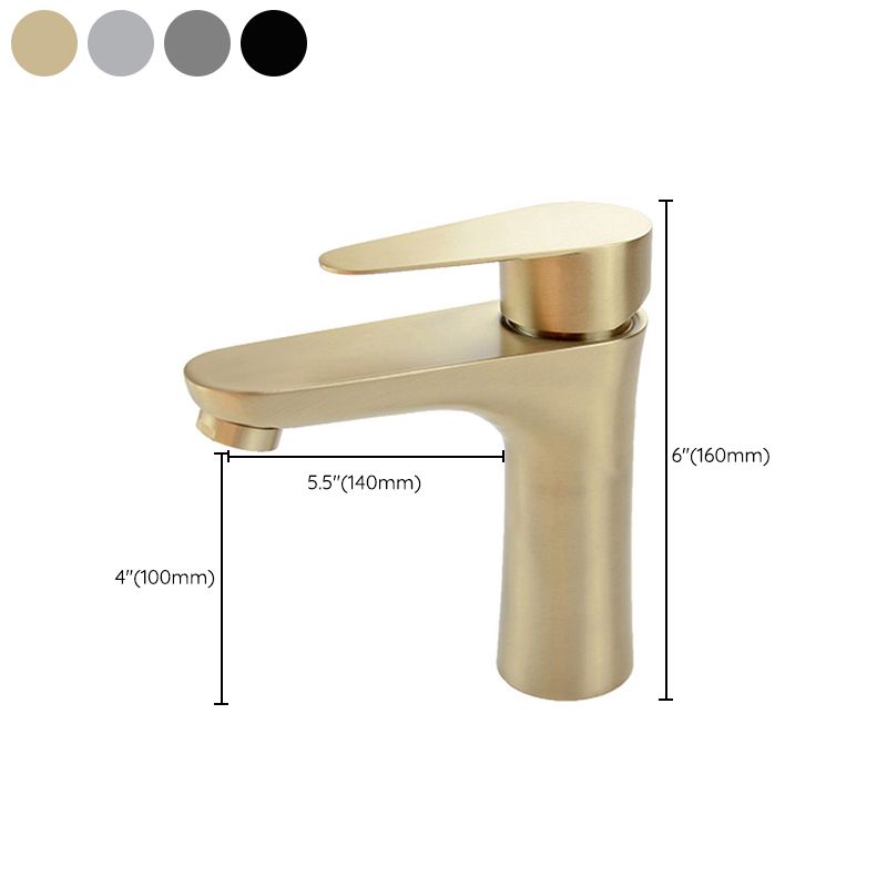 Modern Lavatory Faucet Solid Color Centerset Low Arc Faucet for Bathroom