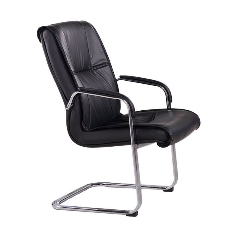 Faux Leather and Chrome Frame Office High Back Computer Chair