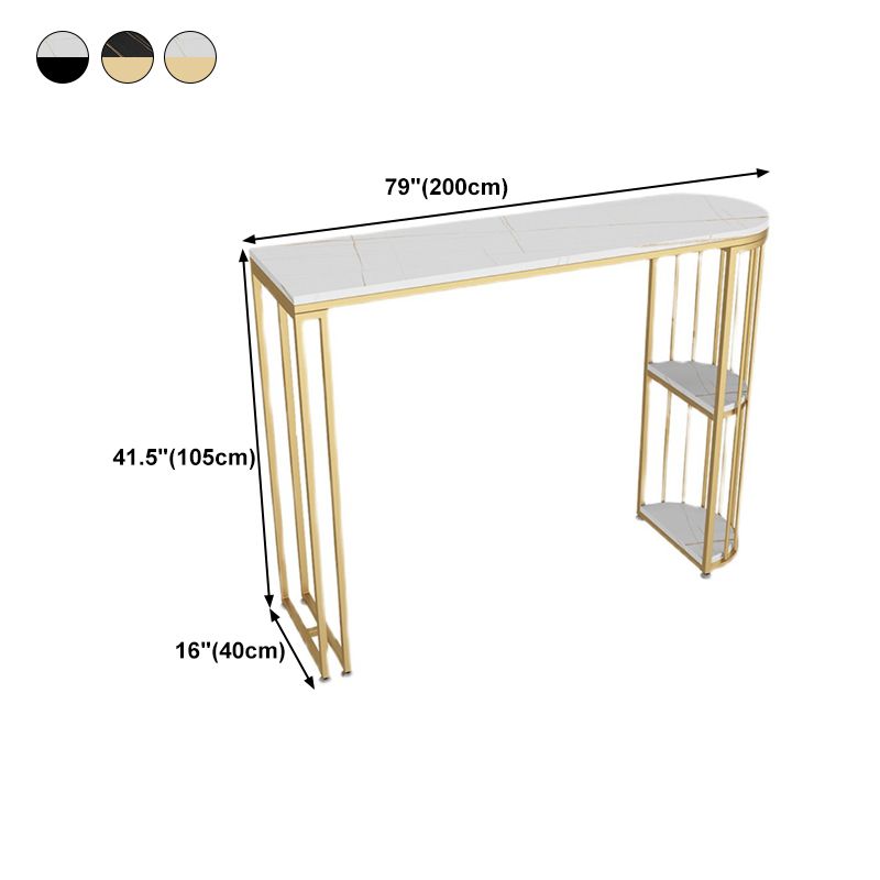 Stone Bar Dining Table Modern Bar Dining Table with Trestle Base