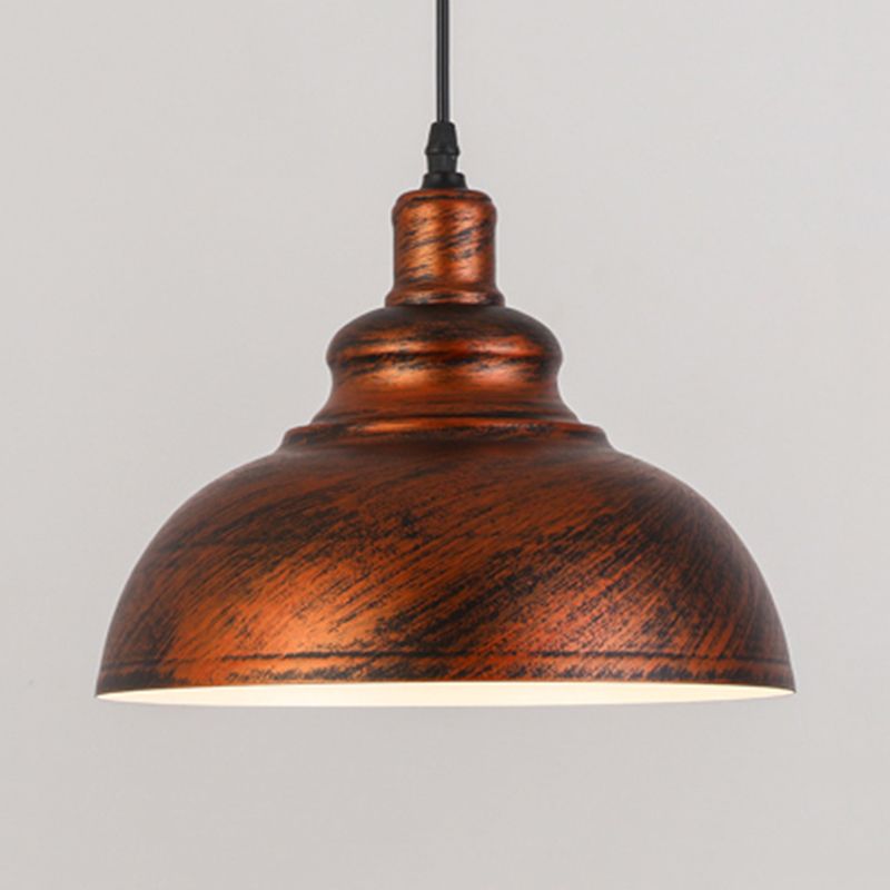 Metal Ceiling Pendant Light Farmhouse Style Dome Shaped Restaurant Pendant Ceiling Light