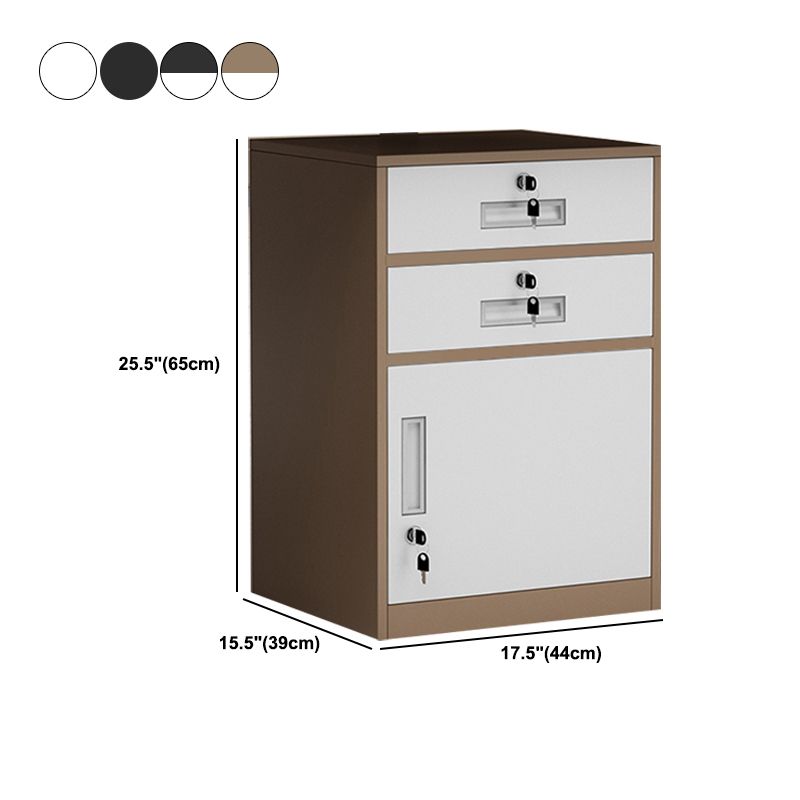 Vertical Filing Cabinet Metal File Cabinet with Lock and Storage