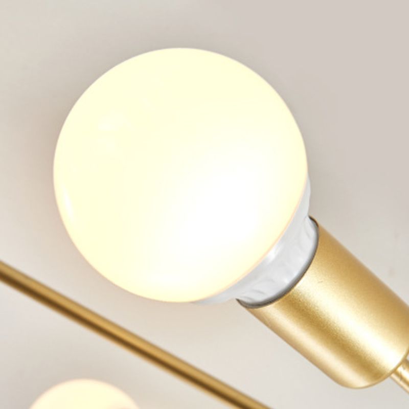 Modernism Flush Mount Lighting Golden Metal Ceiling Light for Home