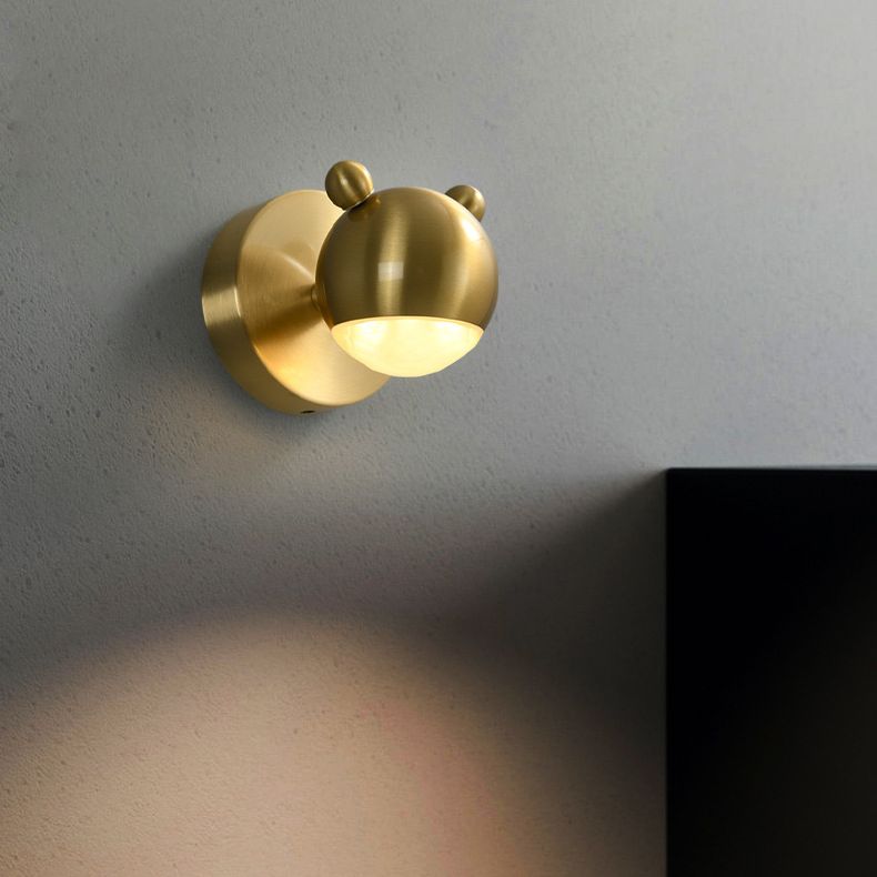 Globe Vanity Wall Light Fixtures Nordic Minimalist Style Copper Vanity Light