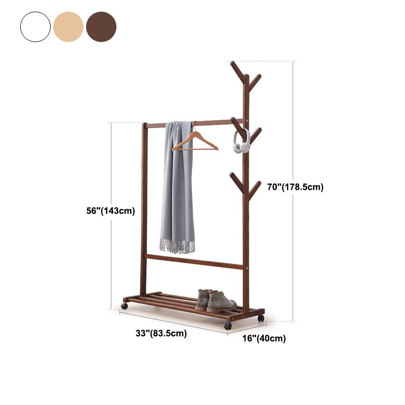 A Shelf Entryway Kit Hall Tree Hooks and Clothes Rail Engineered Wood Coat Hanger