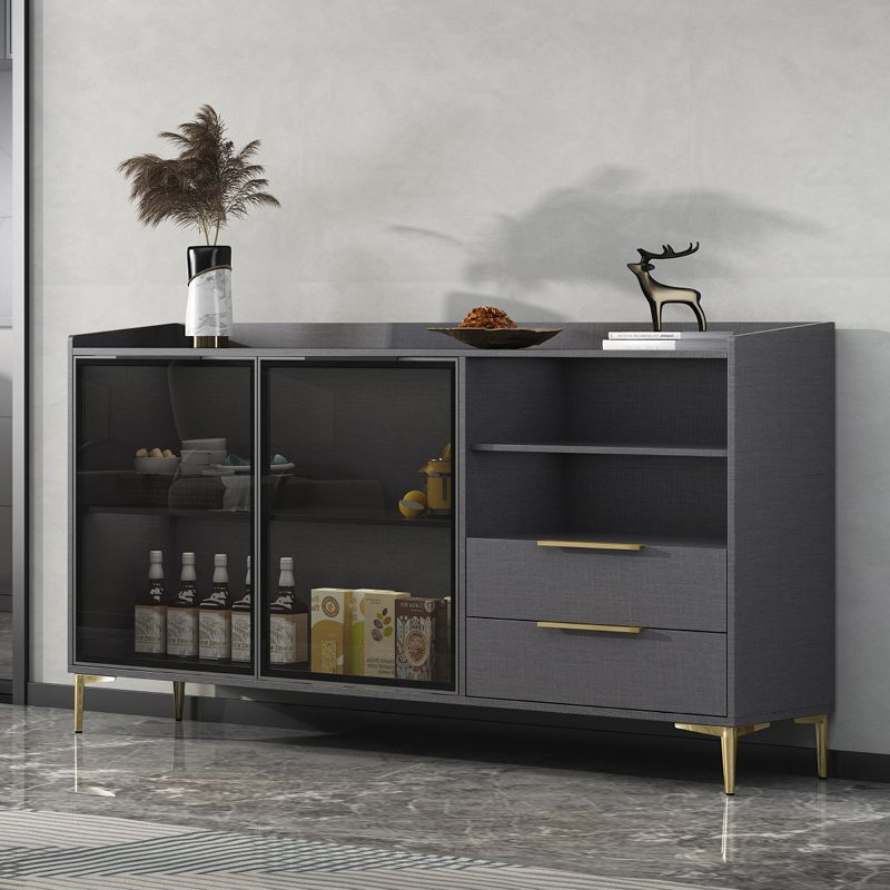 Modern Style Sideboard Sintered Stone Sideboard with Drawers for Living Room