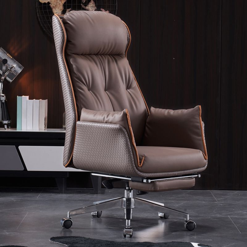 Modern Leather Managers Chair Brown Executive Chair for Office