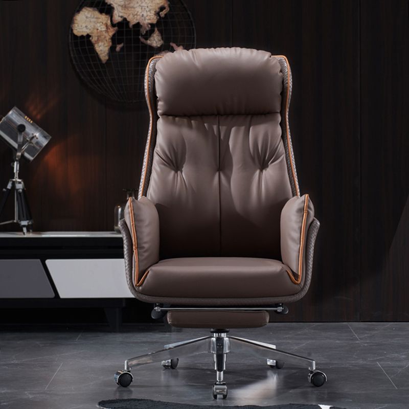 Modern Leather Managers Chair Brown Executive Chair for Office