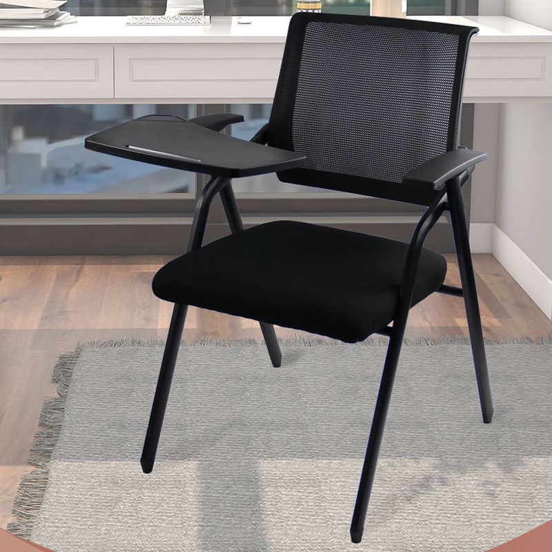 Mid Back Mesh Conference Chair Ergonomic Fixed Arms Chair for Office