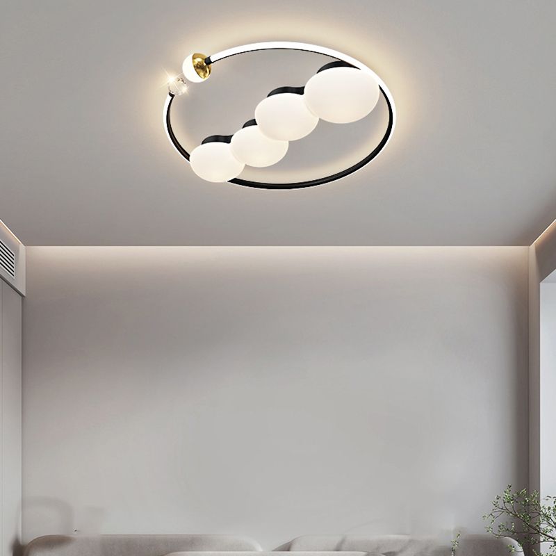 Modernism Flush Mount Metal Ceiling Mounted Fixture for Bedroom