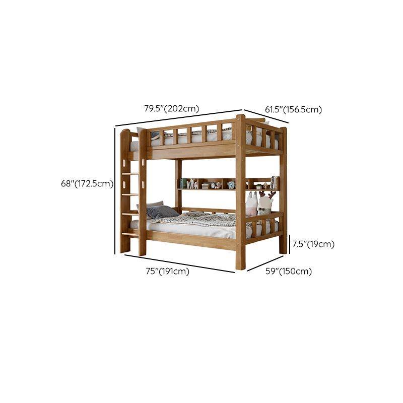 Solid Wood Kids Bed Gender Mid-Century Modern No Theme Neutral Bunk Bed