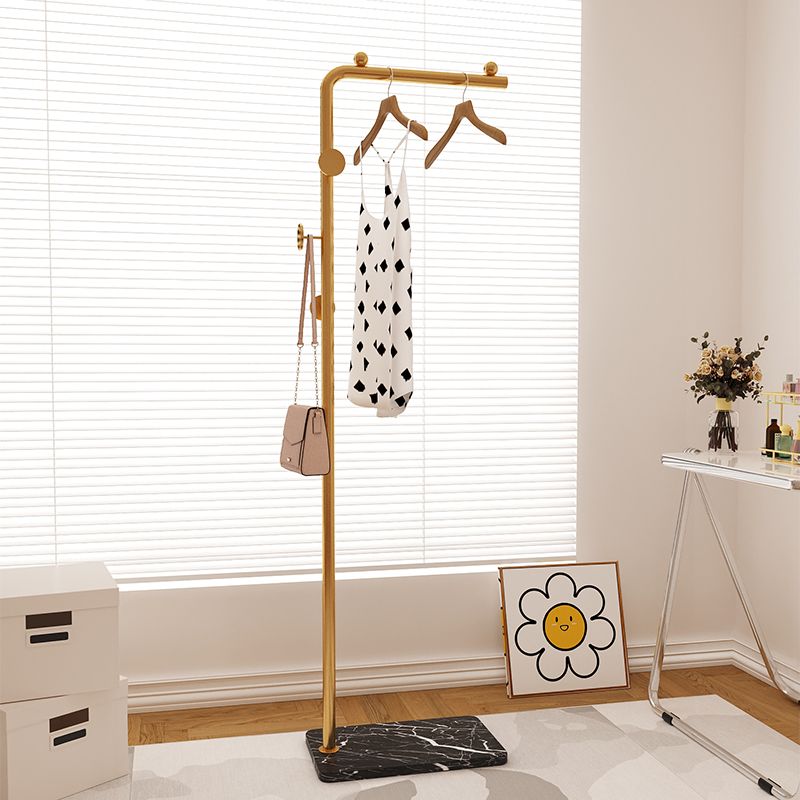 Modern Coat Hanger Hall Stand Hooks Castors Metal Hall Tree in Bedroom