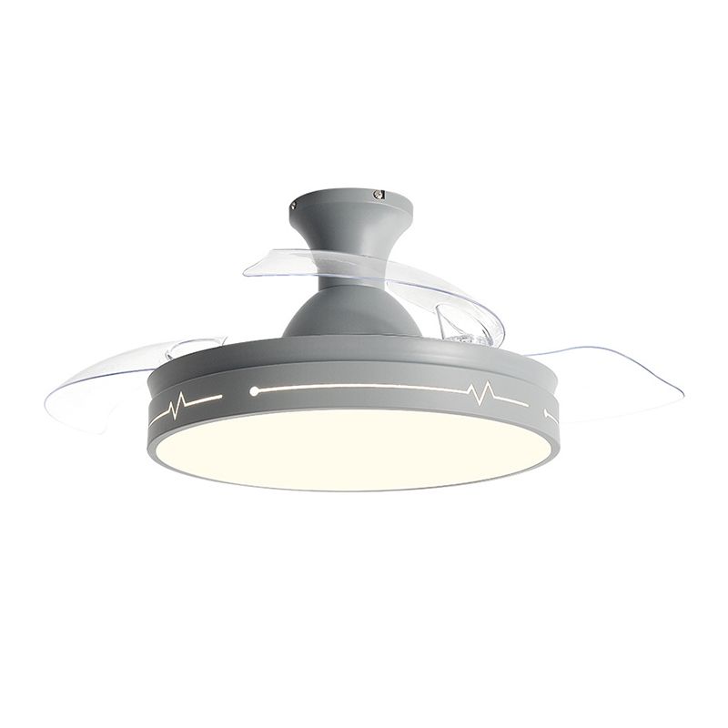 Modern LED Ceiling Fan Light Minimalist Flush Mount Light for Living Room