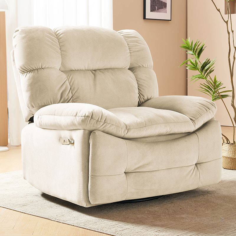 Solid Color Standard Recliner Upholstered Recliner Chair with Position Lock