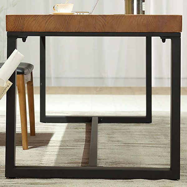 Modern Style Office Desk Solid Wood Trestle Home Writing Desk