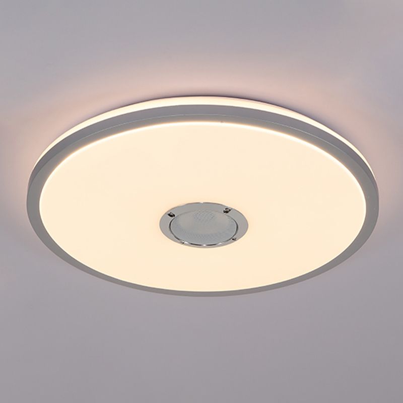 Plastic Circle Ceiling Mounted Fixture Modern LED Bluetooth Ceiling Light