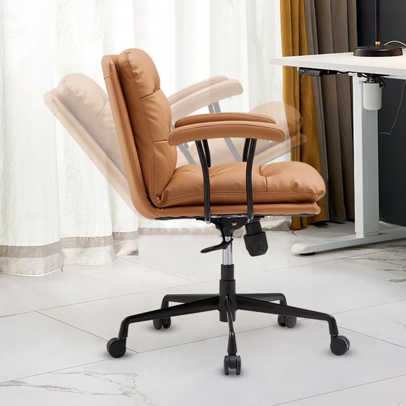 Contemporary Arm Chair Upholstered Adjustable Seat Height Office Chair