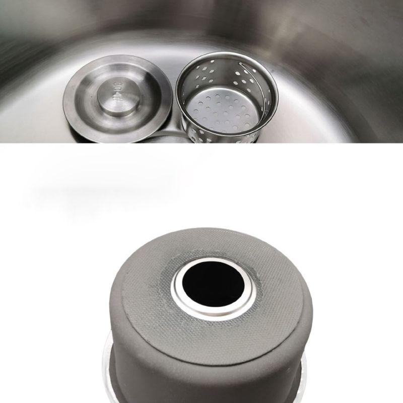 Round Stainless Steel Sink Single Bowl Undermount Sink with Basket Strainer