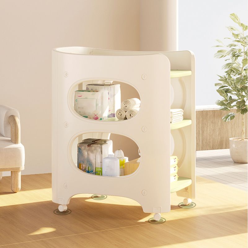 Modern Arch Top Baby Changing Table Shelf Changing Table With Safety Rails