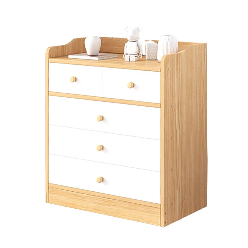 Modern Wooden Accent Chest with Drawers Scratch Resistant Chest