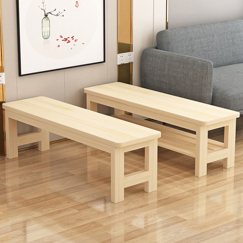 11.8" Wide Modern Entryway and Bedroom Bench Solid Wood Pine Bench