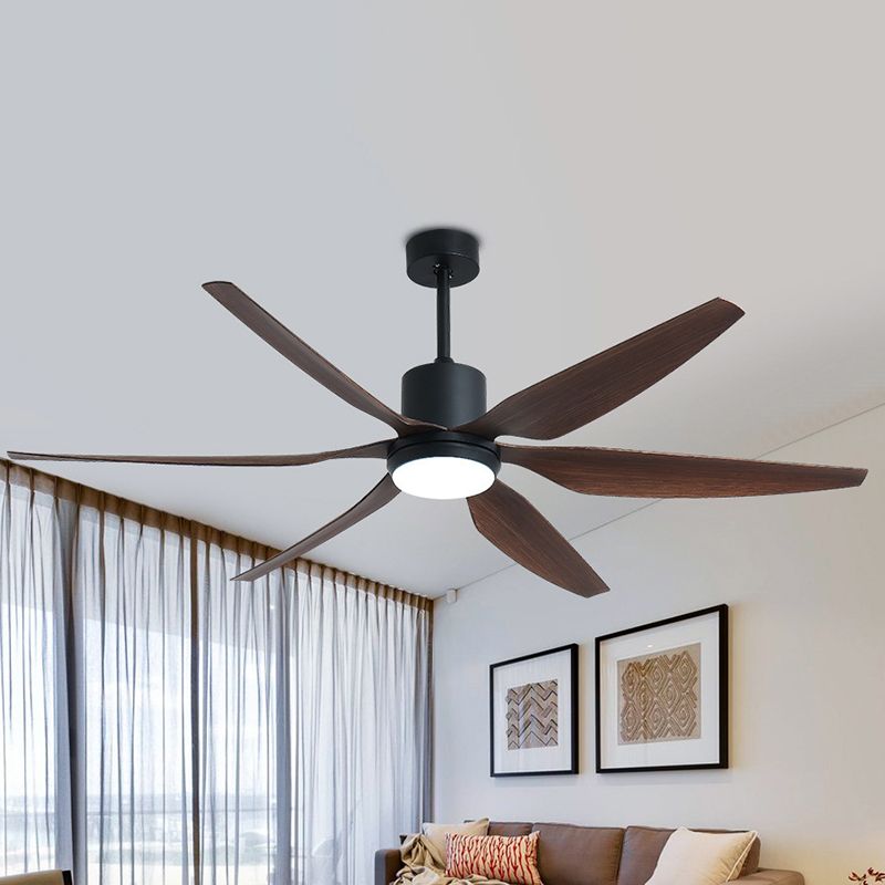 Contemporary Ceiling Fan Light Fixture Metallic LED Ceiling Flush Mount for Bedroom