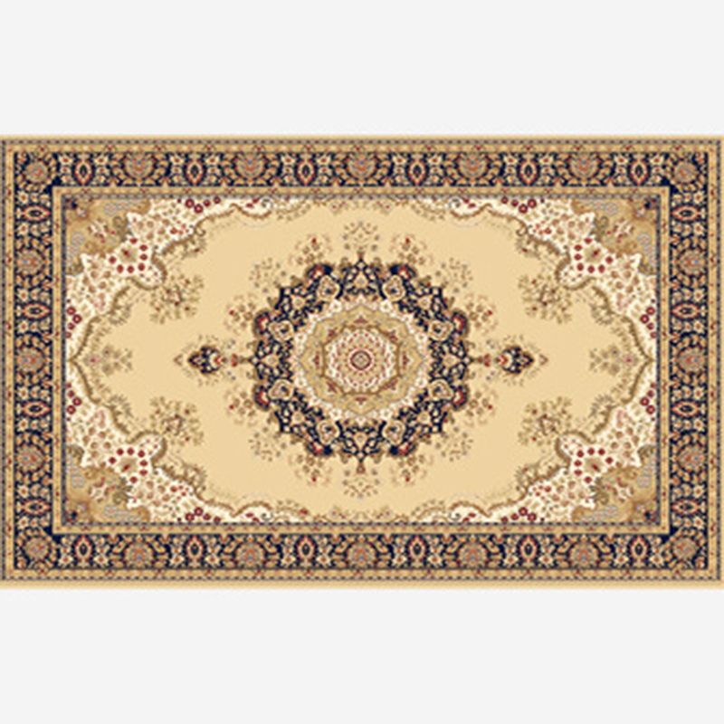 Shabby Chic Living Room Rug Tribal Print Area Rug Polyester Non-Slip Backing Area Carpet