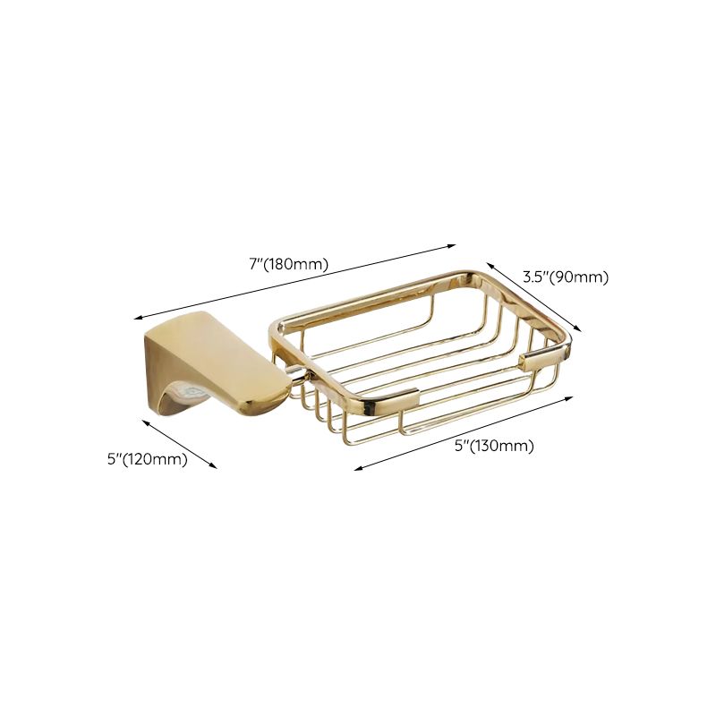 Traditional Bathroom Hardware Gold Bath Shelf Bathroom Accessory Kit