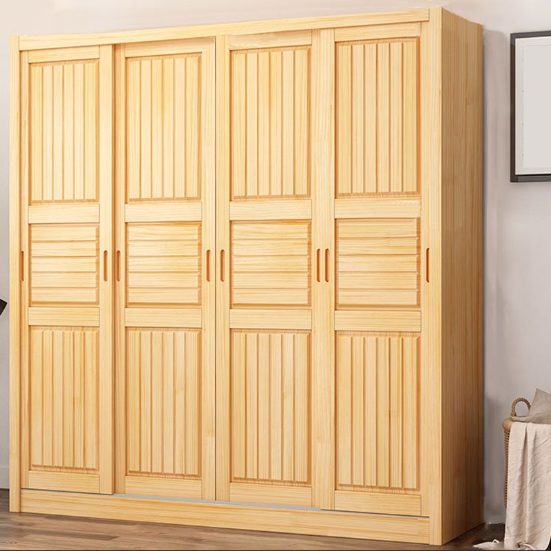 Modern Wardrobe Armoire Solid Wood Wardrobe Closet With Doors