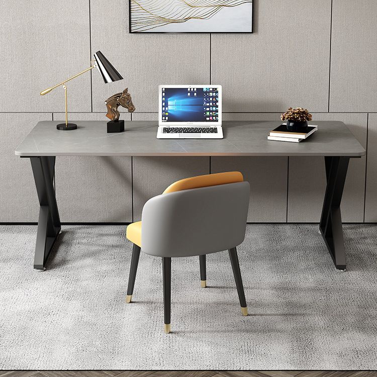 Modern Style Rectangular Office Desk Sintered Stone Desk for Home