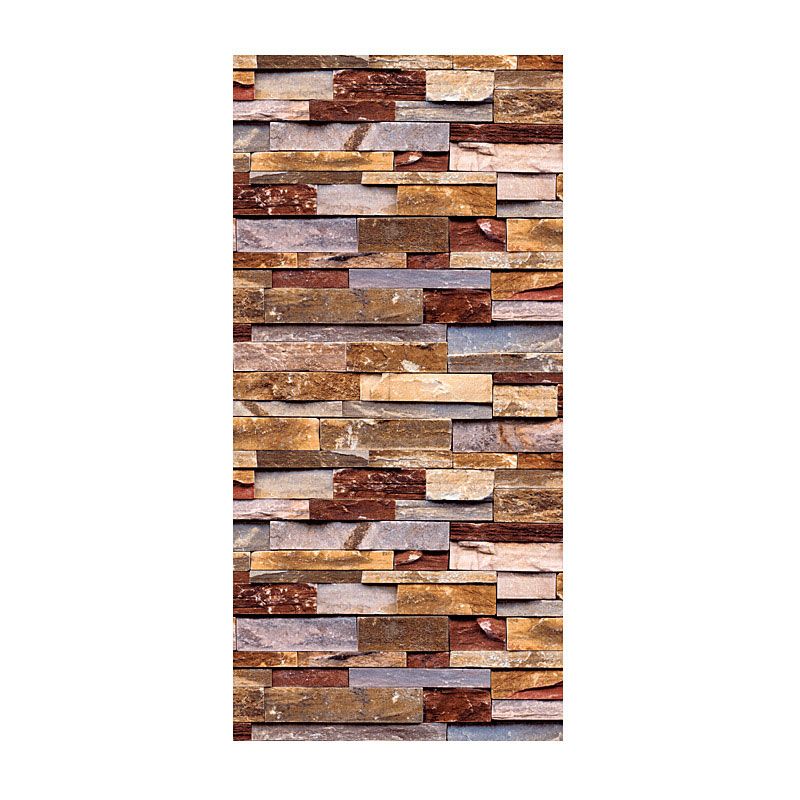 Plaster Wallpaper with Multi-Colored Marble of Horizontal Design, Multi-Colored, 20.5" x 31'