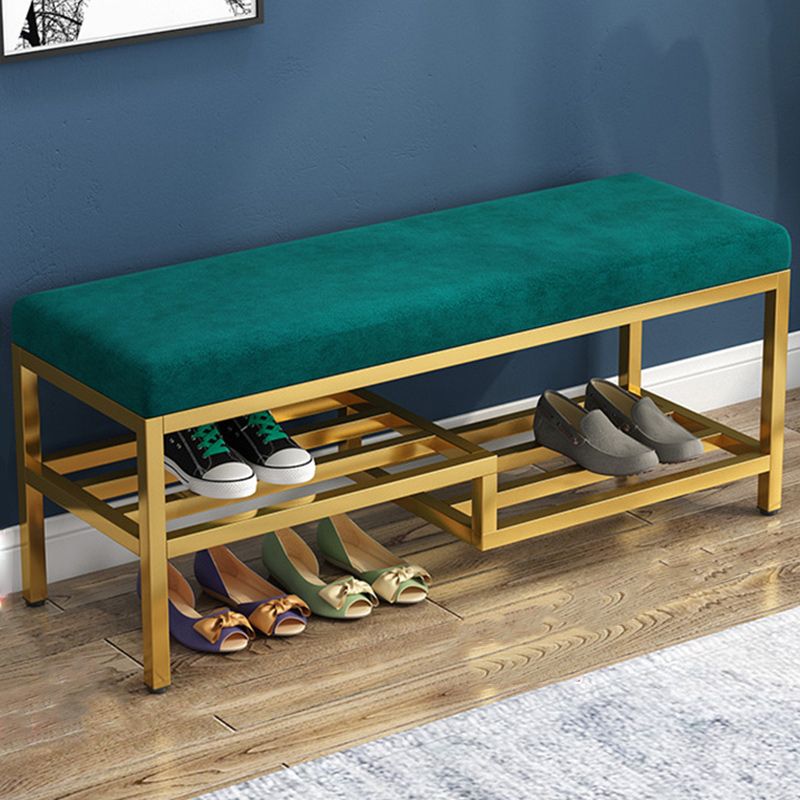 13.8" Wide Modern Seating Bench Rectangle Solid Color Entryway Bench with Storage