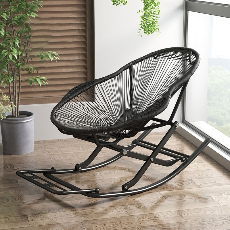 Iron Base Modern Rocking Chair Leisure Lounge Lazy Chair for Balcony