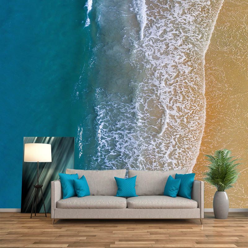 Tropical Photography Wallpaper Bedroom Peel and Stick Sea Stain Resistant