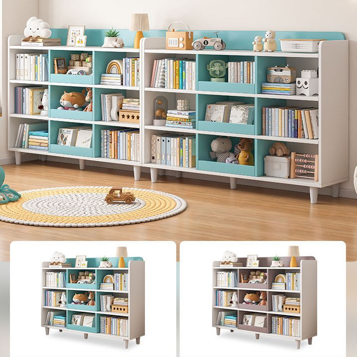 Contemporary Closed Back Bookshelf Freestanding Standard Bookcase