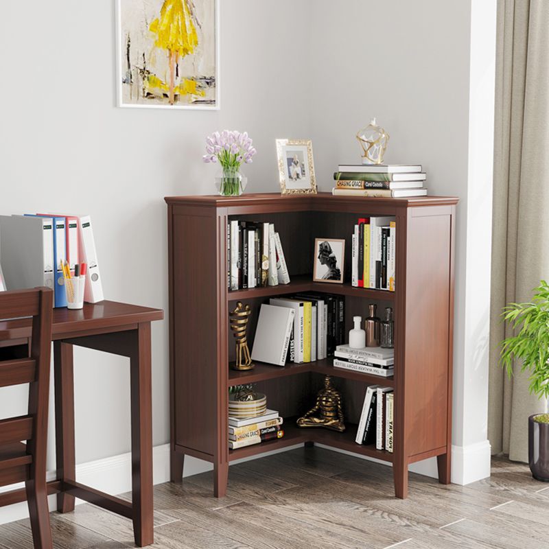 Industrial Closed Back Standard Kids Bookcase Wood Bookshelf in Poplar