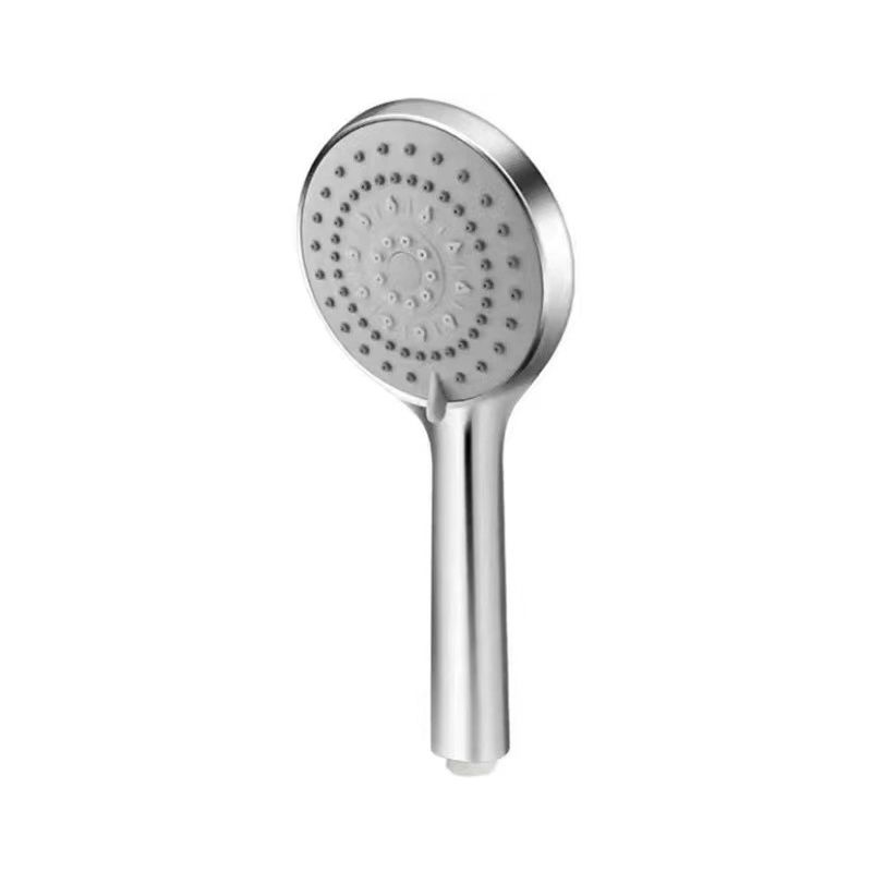 Basic Shower Head Round Plastic Handheld Shower Head in Silver