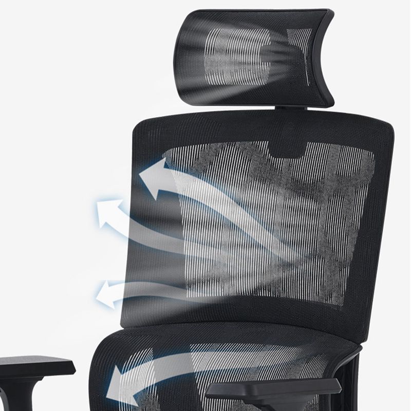 Removable Arms Chair No Distressing Ergonomic Chair with Breathable Back