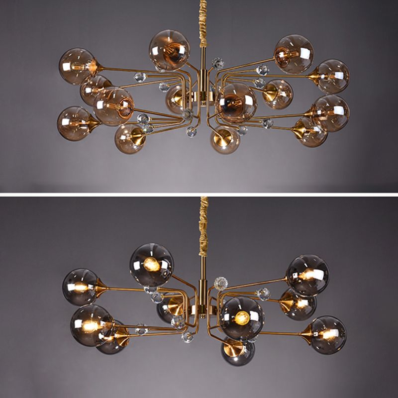 Orb Chandelier Pendant Light Nordic-Style Glass Chandelier Light Fixture for Living Room